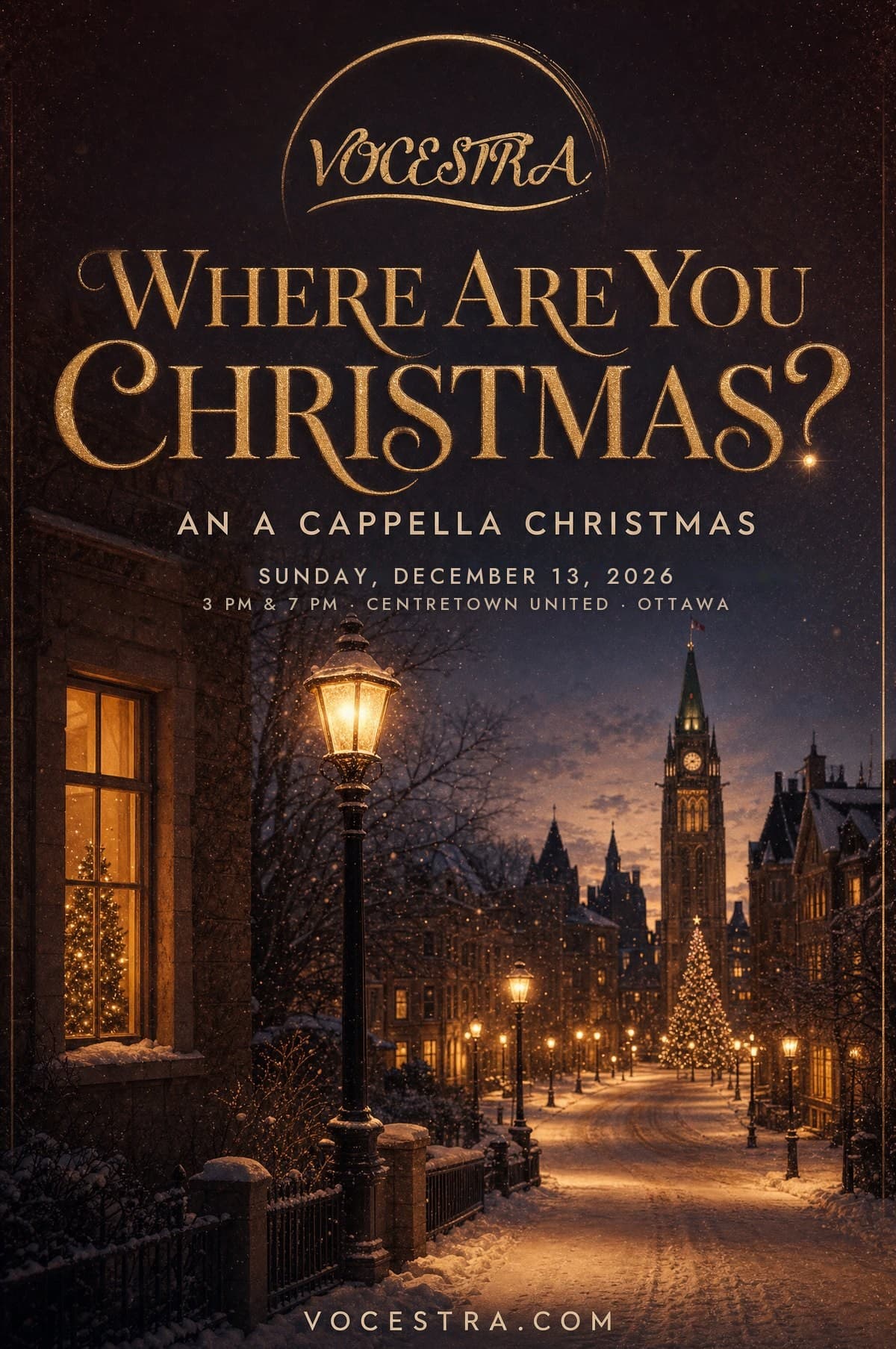 Where Are You Christmas? concert poster